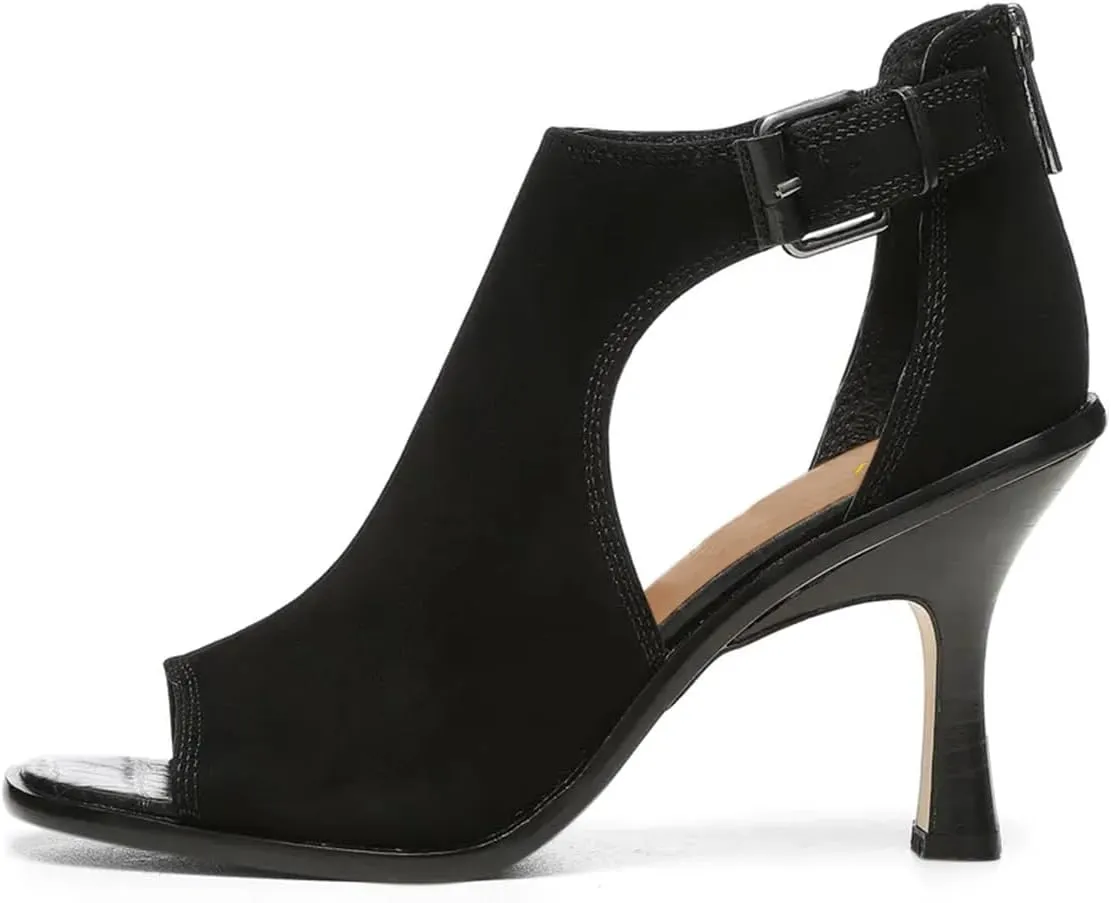YDN Women Comfy Open Toe Strap Buckles Sandals Mid Heel Cutout Back Zippers Booties Summer Daily Dressy Shoes Size 4-16 US