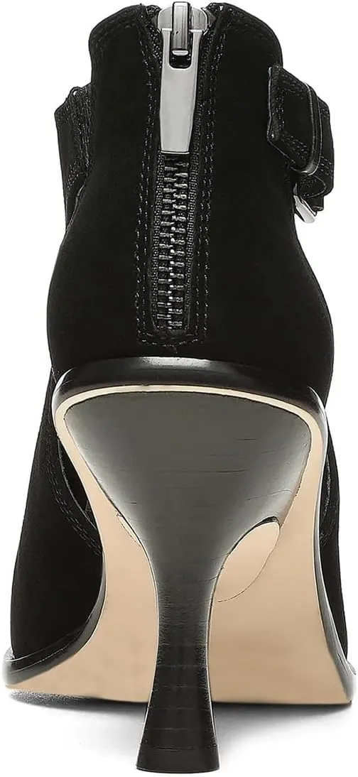 YDN Women Comfy Open Toe Strap Buckles Sandals Mid Heel Cutout Back Zippers Booties Summer Daily Dressy Shoes Size 4-16 US