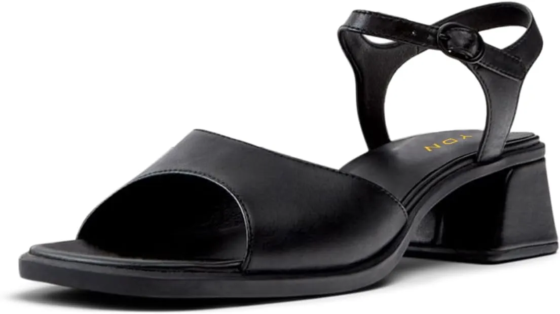 YDN Women Fashion Low Chunky Heel Open Toe Sandals Adjustable Straps Buckle Shoes Party Dating Summer Shoes Size 4-16 US