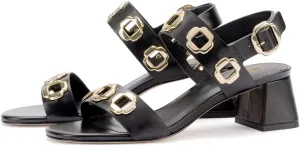YDN Women's Fashion Open Toe Sandals Chunky Block Dressy Low Heels Backstrap with Buckle Fancy Summer Daily Shoes Size 4-16 US