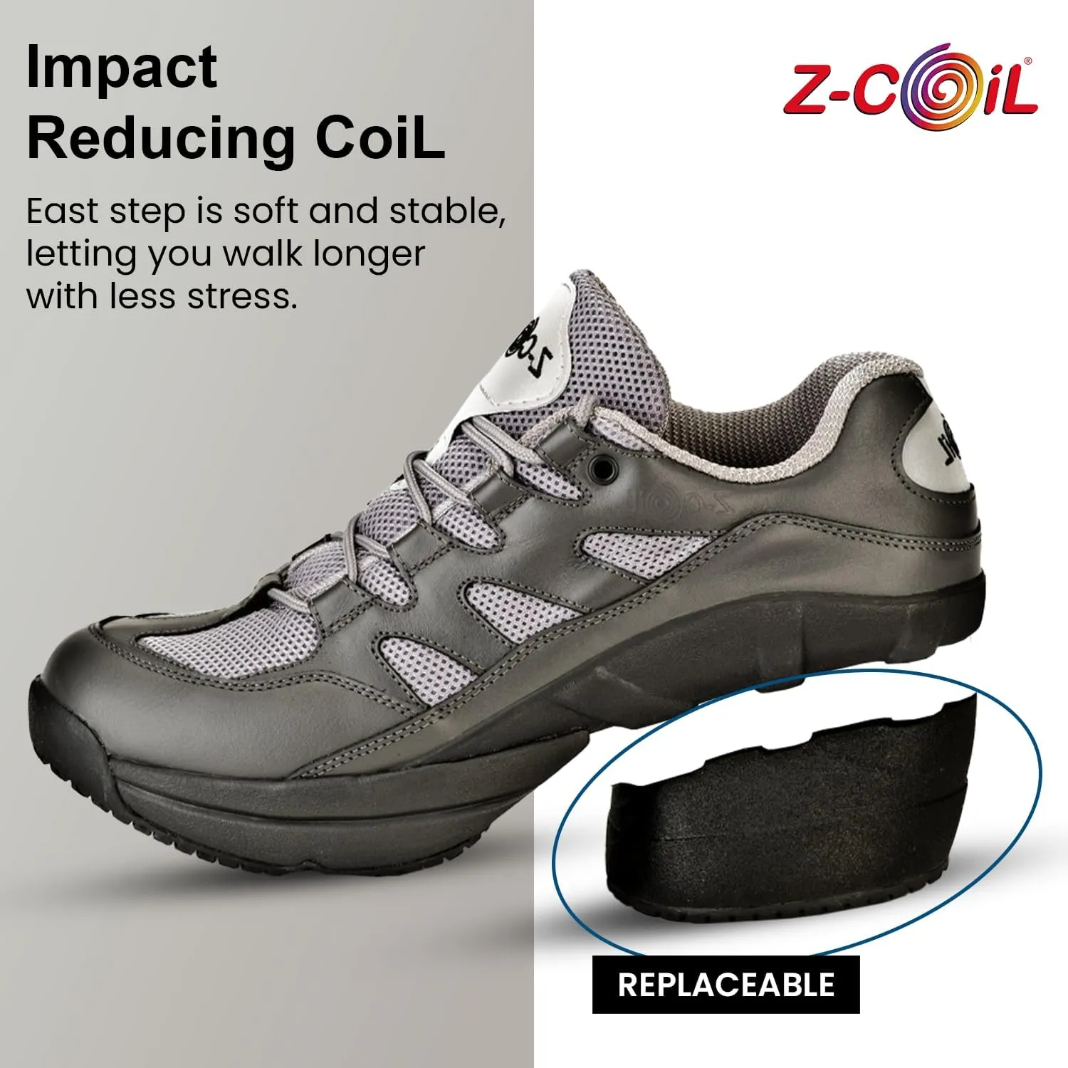 Z-CoiL Men's Freedom Pain-Relief Footwear, Enclosed Coil