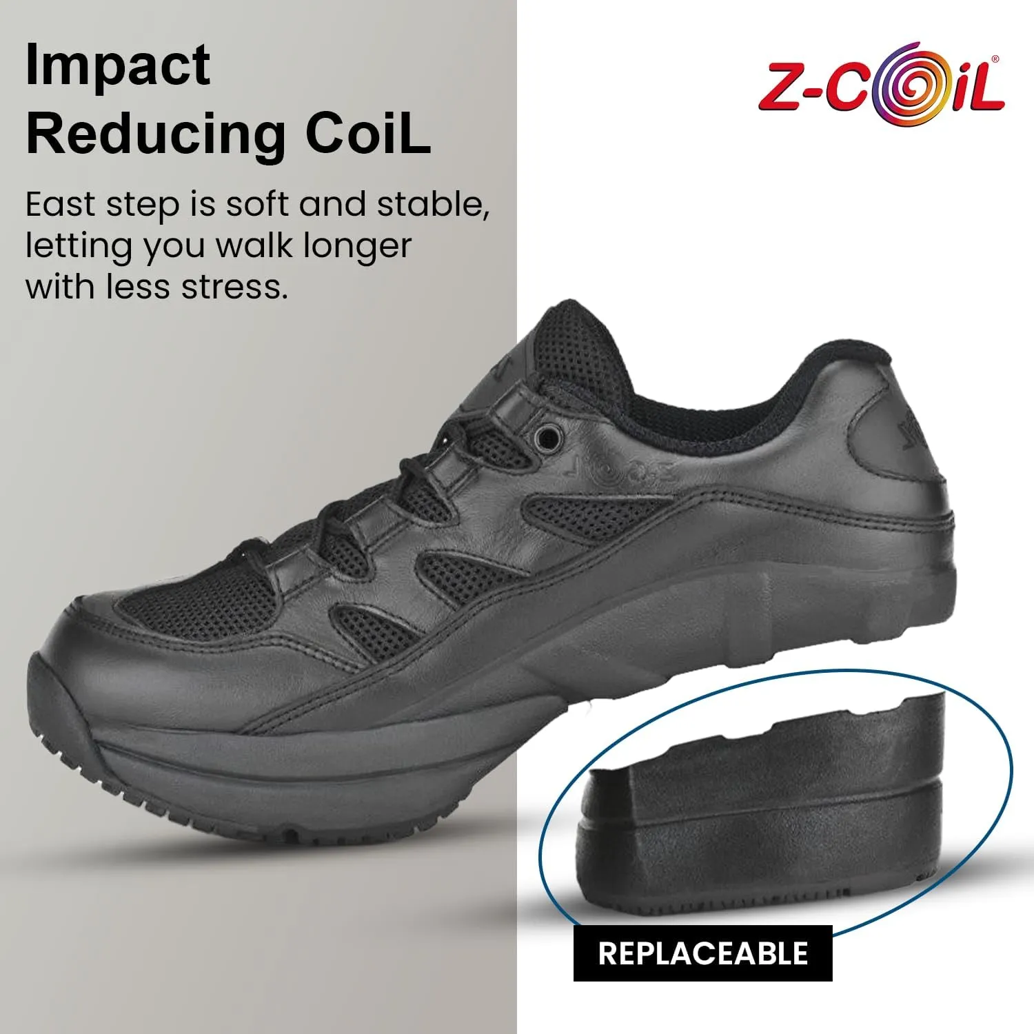 Z-CoiL Men's Freedom Pain-Relief Footwear, Enclosed Coil