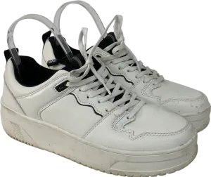 ZARA White Lace Up Trainers UK 5 EU 38 